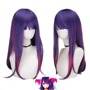 Oshi no Ko Cosplay Wig Hoshino Ai Resistant Synthetic Hair Wigs free Wig Cap - Picture 1 of 8