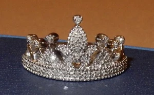 Sterling Silver Tiara Crown Ring Brand New Size 6 - Picture 1 of 1