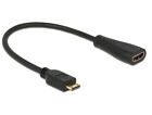 5x HDMI Kabel Delock Ethernet A -> mini C Bu/St 0.23m