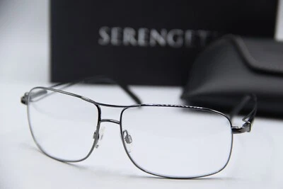 NUEVAS GAFAS SERENGETI SASSARI 7665RX AM PLATEADAS NEGRAS AUTÉNTICAS CON ESTUCHE Foto 1 de 4