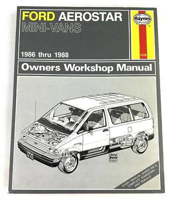Manual de reparación de automóviles Haynes Ford Aerostar mini furgonetas 1986 a 1988 Foto 1 de 4