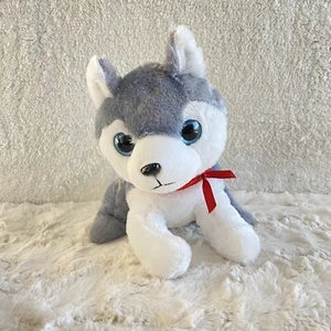 BMI Merchandise 10" Husky Dog Collector Plush Puppy Blue Eyes Sparkle 2018 - Picture 1 of 13