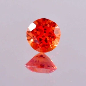 AAA+ 3.00 Ct Natural Fanta Orange Ceylon Sapphire Round Cut Loose Gem Certified - Picture 1 of 5