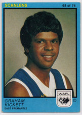 1982 AFL WAFL SCANLENS FOOTBALL CARD - 68 Graham KICKETT (EAST FREMANTLE) MT/ NM