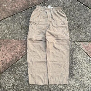 vintage 2000s baggy wide leg cream columbia cargo pants - Picture 1 of 5