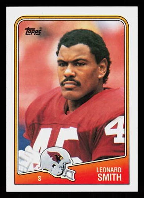 1988  Topps Leonard Smith #257  Football Rookie Phoenix Cardinals  RC - Image 1 of 2