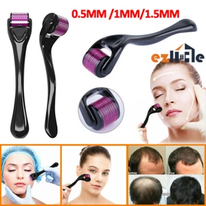 540 Titanium Micro Needle Derma Roller Beard Hair Regeneration Skin Care Growth - Picture 1 of 15