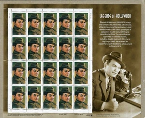 US Scott 3446 Edward G Robinson legends of Hollywood  33c sheet of 20 - Picture 1 of 1