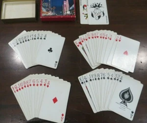 Souvenir of Las Vegas plastic coated playing cards full deck in box Lucky Strike - Picture 1 of 9