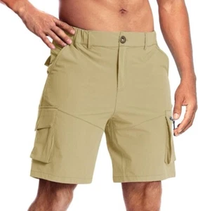 Creatip Mens Casual Cargo Short with Pockets Relaxed Fit Summer Golf Shorts - Picture 1 of 2
