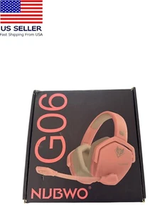 Nubwo G06 Rosa Doble Auriculares Inalámbricos para Juegos con Micrófono Orejas de Gato - Imagen 1 de 7