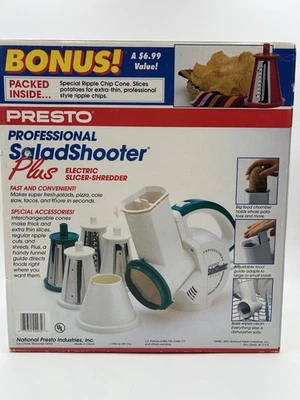 Presto Professional Salad Shooter Plus Slicer Shredder 1994 New In Box - Image 1 of 4