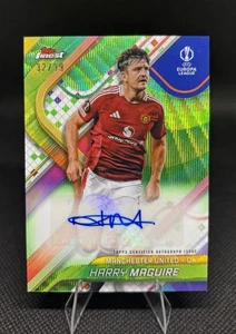 2024-25 Topps Finest UEFA Competitions Harry Maguire Neón Verde Onda Automático/99 - Imagen 1 de 2