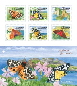 Alderney Stamps: "Alderney Tigermoths" Presentation Pack 2012 - Picture 1 of 5