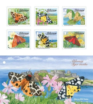Alderney Stamps: "Alderney Tigermoths" Presentation Pack 2012 - Image 1 of 4
