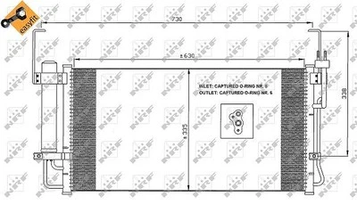 Condenseur NRF (climatisation) pour HYUNDAI - Photo 1/4