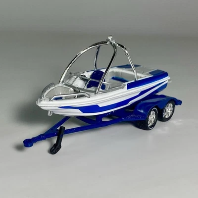 Ertl / Johnny Lightning Malibu Wakesetter VLX & Tandem Trailer BFG Tires 1:64 - Image 1 of 4