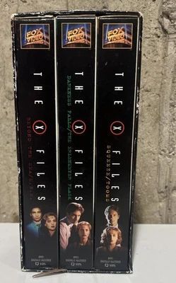 X-files VHS Box Set 3 Tapes Squeeze Tombs Beyond Sea Darkness Fails - Image 1 of 4