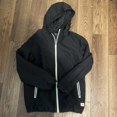 Jack&Jones Hombres Gris Negro Forrado Lluvia Otoño Invierno Abrigo Chaqueta Talla Grande Exterior Foto 1 de 3