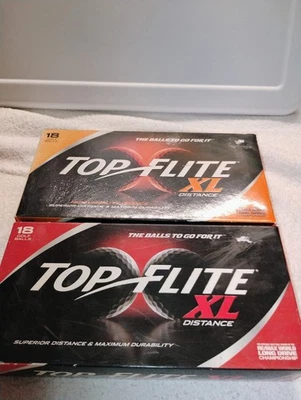 Bolas de golfe Top Flight XL 2 18 pacotes caixas laranja e vermelha - Imagem 1 de 2