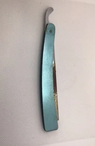 Vintage Weck Hair Shaper Straight Razor - Aqua Blue Handle USA Barber Tool - Bild 1 von 5