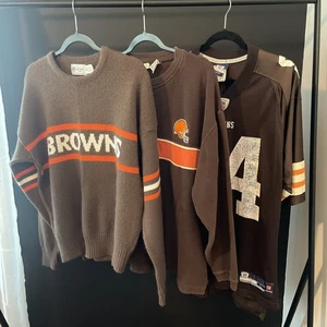 3-teiliges Vintage Cleveland Browns Set L/XL, Cliff Engle & 1999 Pullover #84 Trikot - Bild 1 von 12