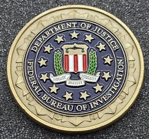 Moneda Desafío FBI Oficina Federal de Investigaciones FBI DOJ - Imagen 1 de 2