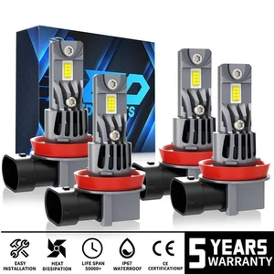 Kit de 4 faros LED para Nissan Rogue 2014-2020 bombillas blancas frías haz alto bajo - Imagen 1 de 16