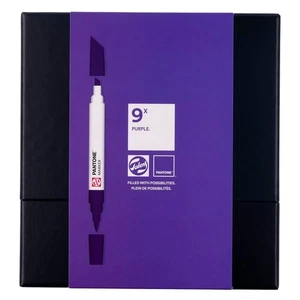 New Pantone Dual Tip Marker Purple Set of 9 Double Ended Markers - Picture 1 of 4