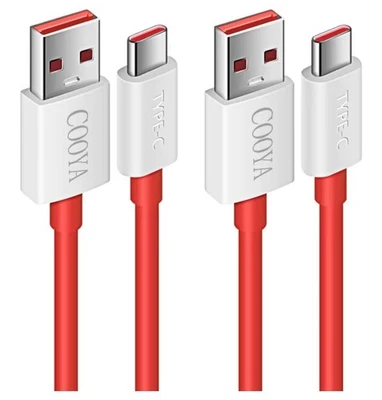 2 Pack 80W SuperVOOC Charging Cable 2-Pack OnePlus 6FT USB Type-C - Image 1 of 4