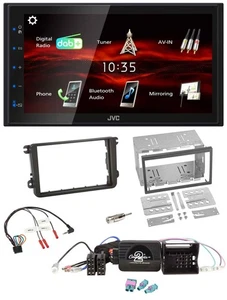 JVC USB Bluetooth Lenkrad DAB 2DIN Autoradio für VW Amarok Beetle EOS Caddy Golf - Bild 1 von 11
