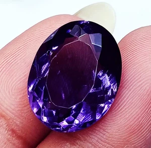 Natural Violet Amethyst 10 To 12 Ct Oval Shape Loose Gemstone Certified RL254 - Picture 1 of 6