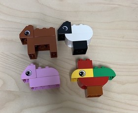 Lego Duplo Farm Animals Lot - Sheep, Pig, Rooster, Cow - Toddler