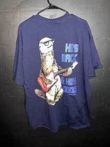 T-shirt Budweiser lontra vintage anni 90 adulto 2XL blu 1999 è tornato ed è buono rara - Foto 1 di 7