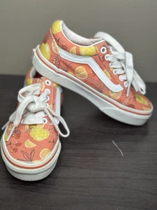 Scarpe da tennis sneakers VANS bambina taglia 12 arancione stampa frutta - Foto 1 di 7