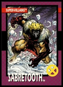 1992 Impel The Uncanny X-Men #52 Sabretooth - Foto 1 di 2