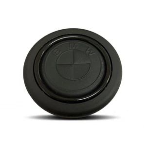 MOMO Round Lip Horn Button With BMW Embossed Leather for/suit steering wheels - Picture 1 of 1