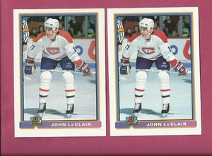 1991-92 Bowman John LeCLAIR ROOKIE CARD #344 LOT MONTREAL CANADIENS - Bild 1 von 1