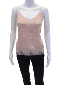 Stella McCartney Womens Silk Lace Trim Sleeveless Camisole Blouse Pink Size S - Picture 1 of 6