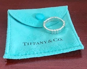 2006 TIFFANY & CO ATLAS 925 STERLING SILVER RING. SIZE 6.5. W/POUCH - Picture 1 of 10