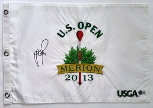 Justin Rose signed 2013 US Open Flag Merion golf beckett coa - Picture 1 of 10