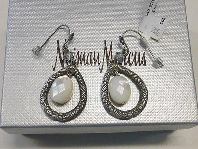 Pendientes Stephen Dweck Tallados Flor Abulón Plata Esterlina NUEVO Neiman Marcus Foto 1 de 4