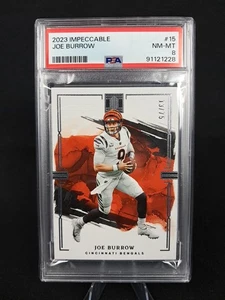 2023 Panini Impeccable #15 Joe Burrow /75 PSA 8 - Picture 1 of 2