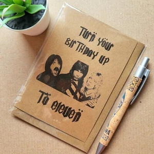 Funny Spinal Tap Birthday Card - Rock And Roll - Up To Eleven Film Quote - Picture 1 of 4