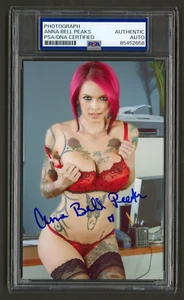 Anna Bell Peaks Signed Photo (PSA) Sexy Model Hot Adult Film Star Actress - Afbeelding 1 van 2