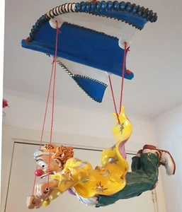 Rare VERONESE 1997 Flying Clown Mobile Signed • Vintage Glider Art Sculpture - Picture 1 of 5