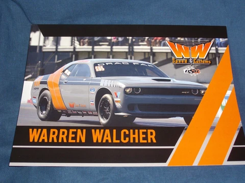 2022 WARREN WALCHER FACTORY STOCK SHOWDOWN NHRA POSTCARD Cover