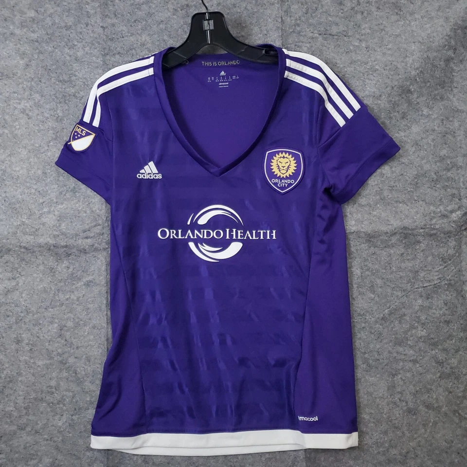 Adidas Orlando City MLS Soccer Jersey Rare Climalite Youth Medium 2019 Purple - Image 1 of 4
