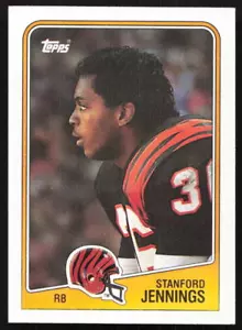 1988 Topps #342 Stanford Jennings radiocontrol Cincinnati Bengals - Imagen 1 de 2