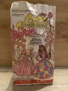 1997 Barbie Hot Wheels Mcdonalds Happy Meal Bag